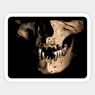 Human Skull Comic Style Sticker